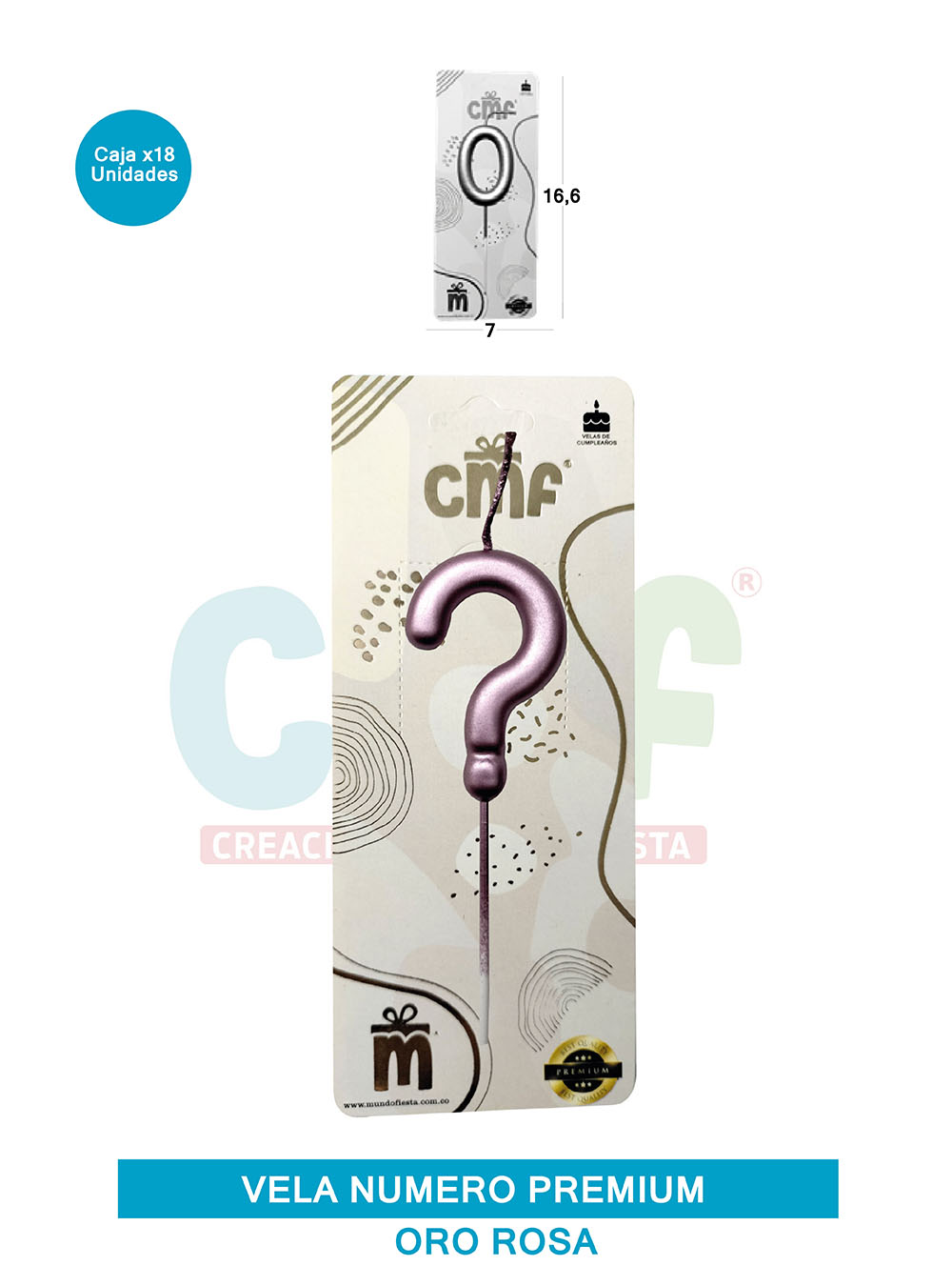 VELA NUMERO PREMIUM ORO ROSA ?