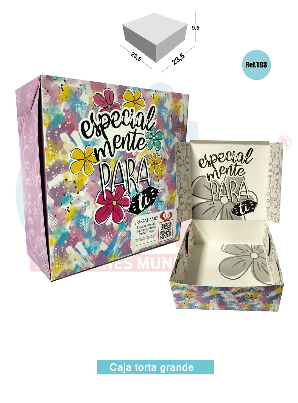  CAJA DE REGALO CUADRADA GRANDE  TG3