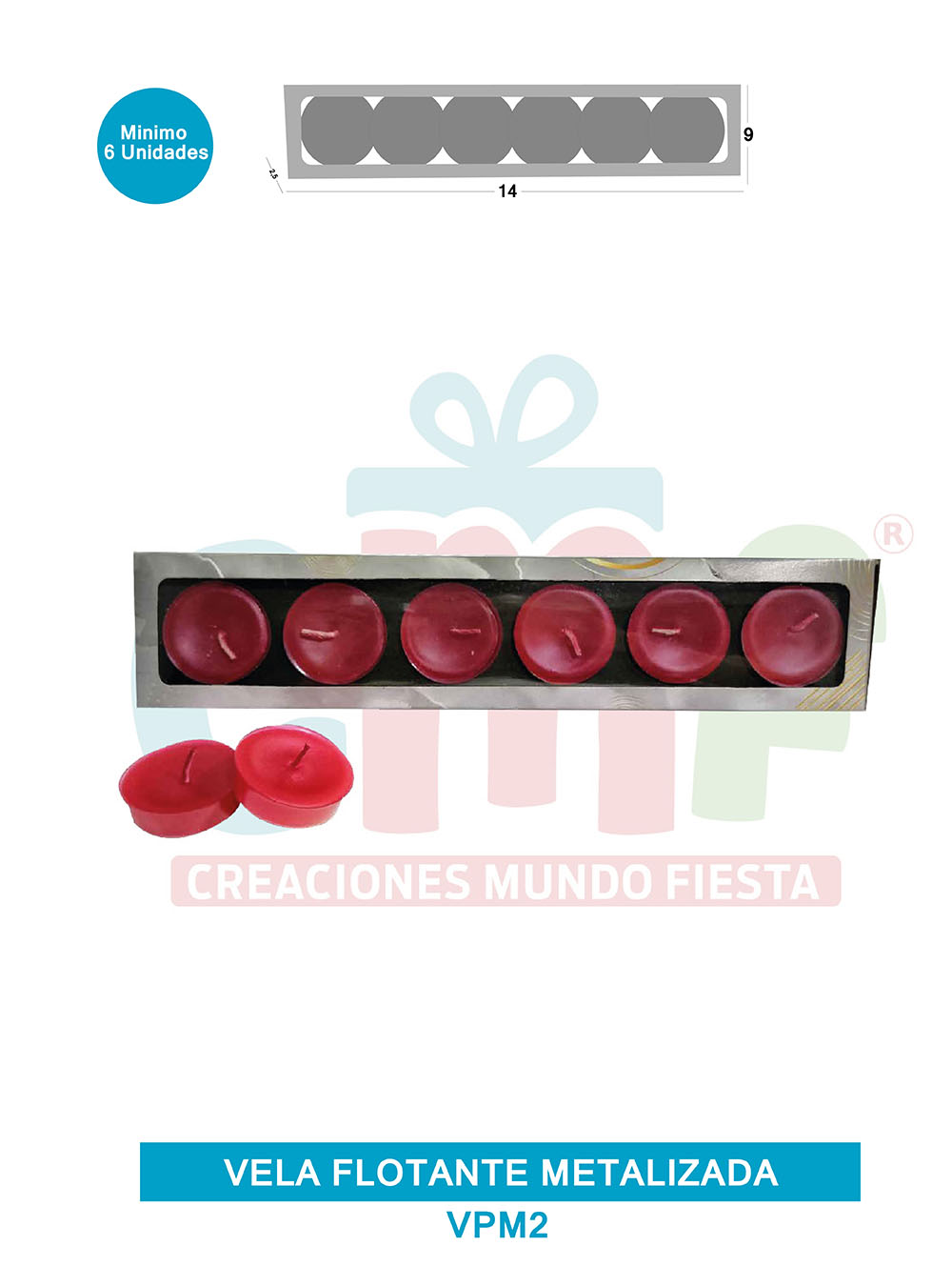 VELA PEBETERO METALIZADA/ MENSAJE OCULTO  VPM2