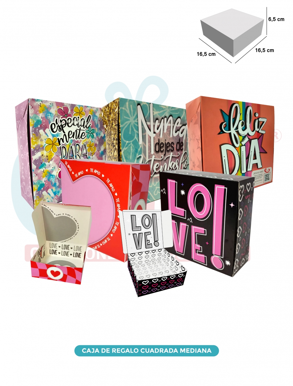 CAJA DE REGALO CUADRADA MEDIANA 