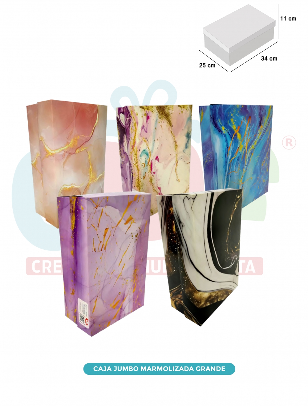 CAJA JUMBO MARMOLIZADA GRANDE