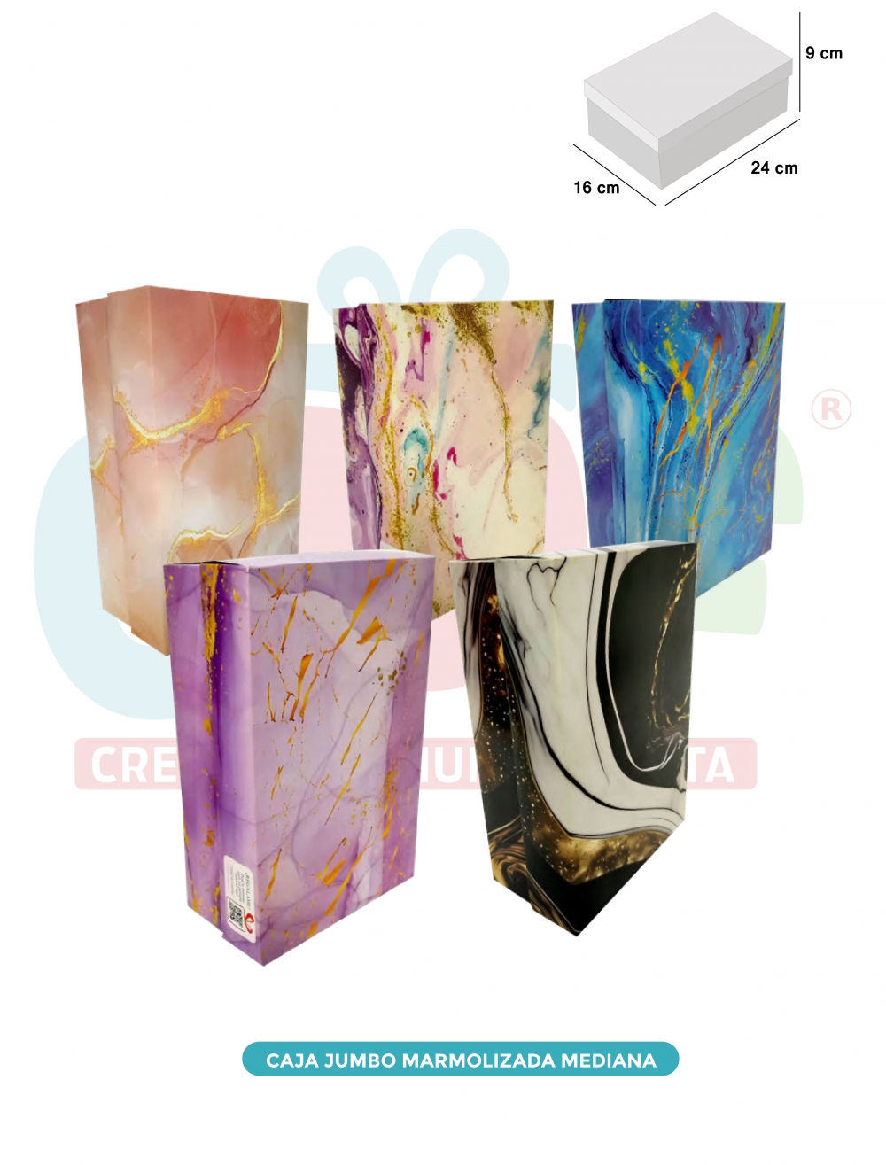CAJA JUMBO MARMOLIZADA MEDIANA