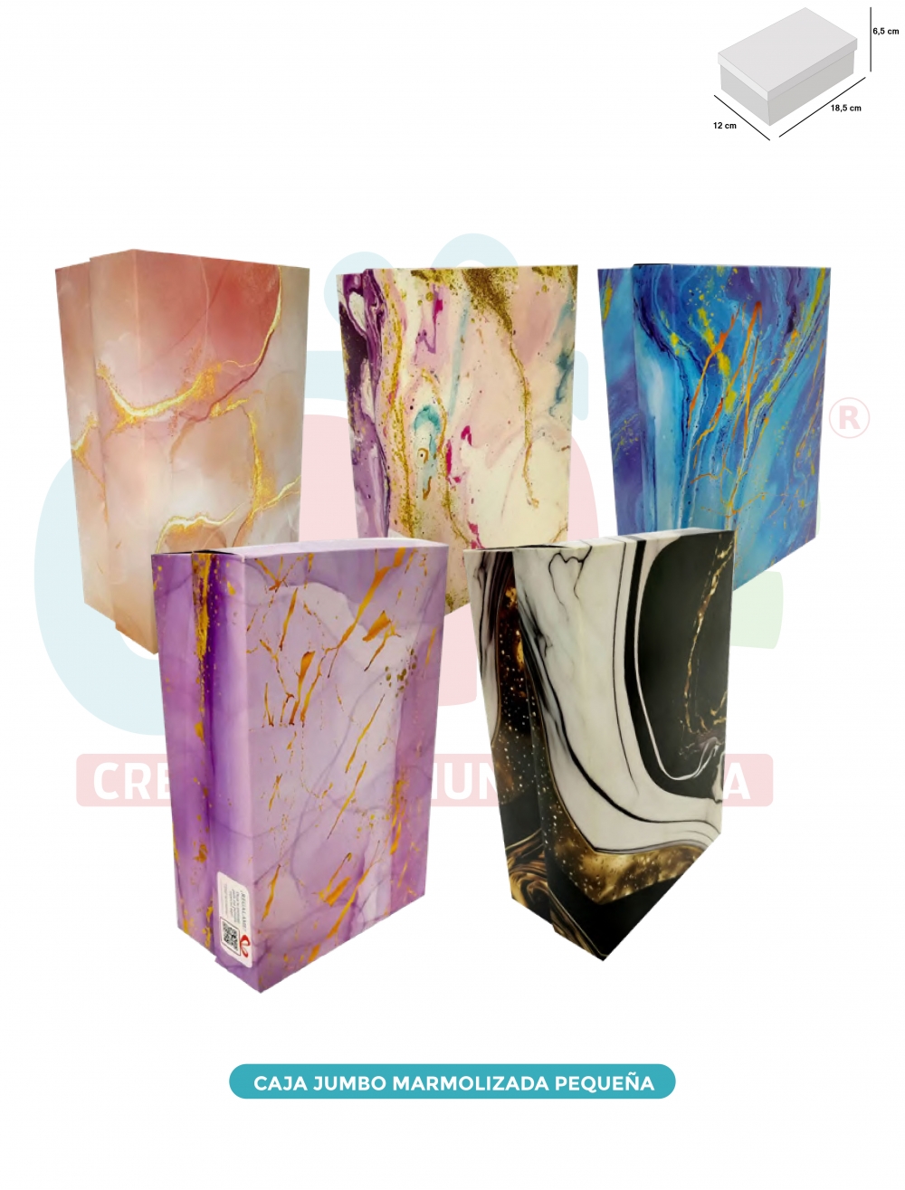 CAJA JUMBO MARMOLIZADA PEQUEÑA 