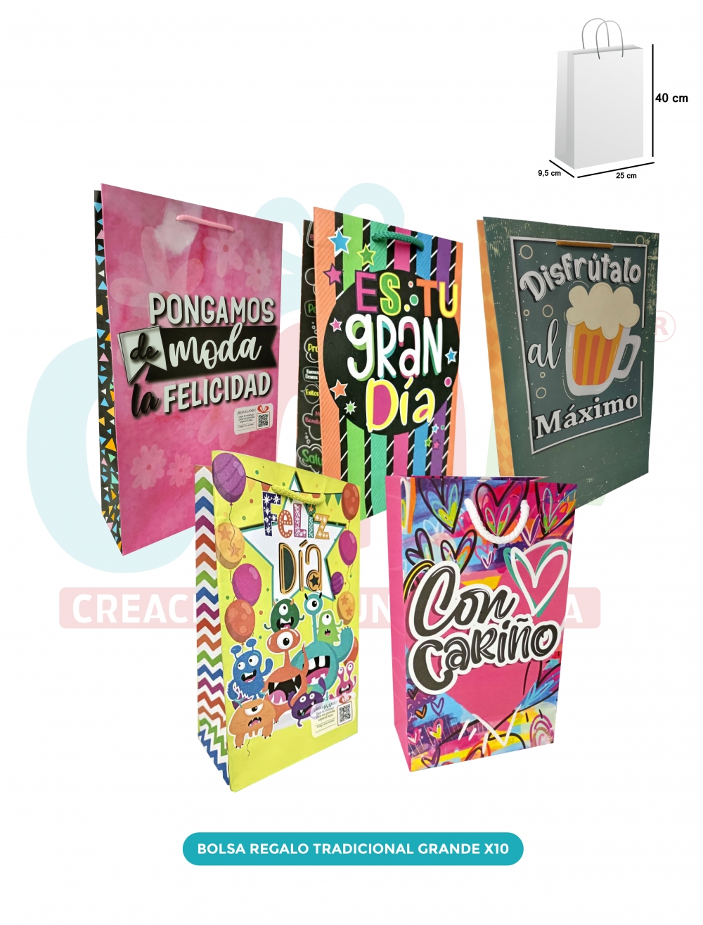 BOLSA REGALO TRADICIONAL GRANDE X10