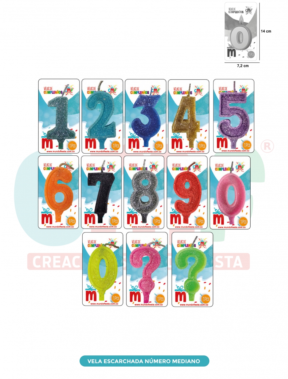 VELA ESCARCHADA  NUMERO MEDIANO
