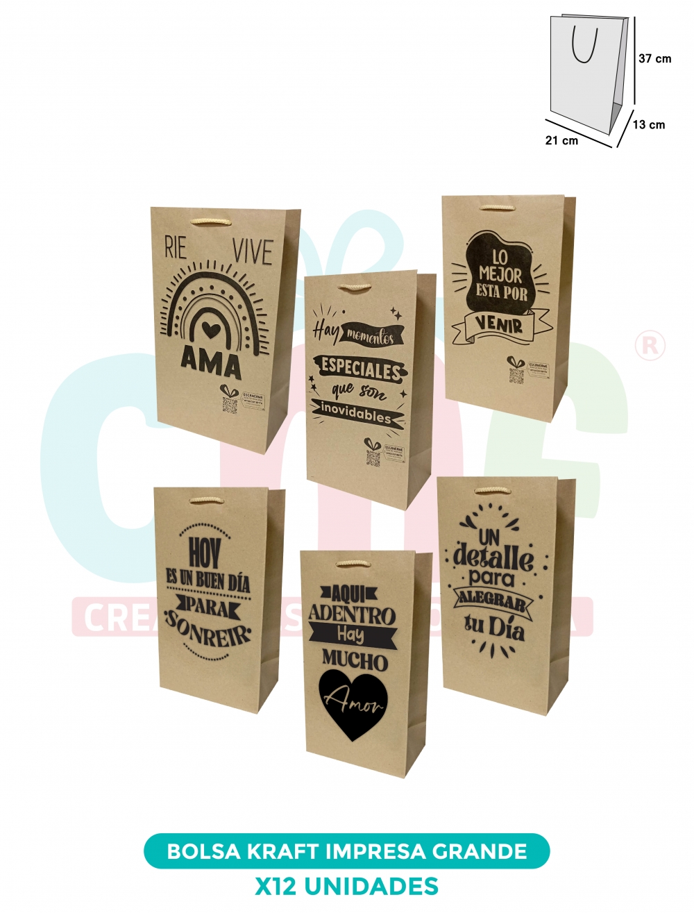 BOLSA KRAFT IMPRESA GRANDE X12