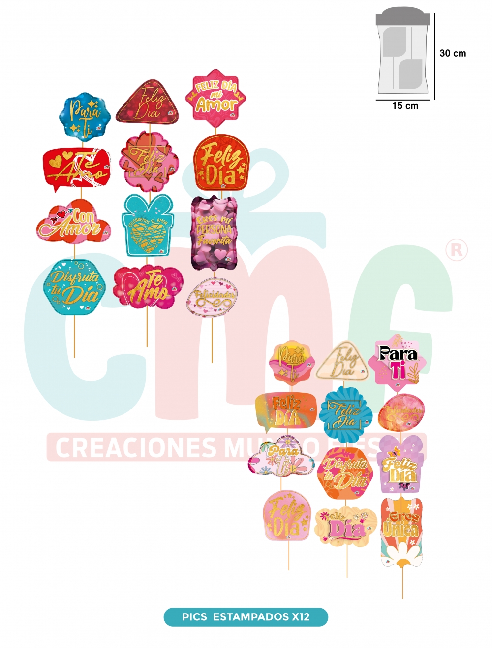  PICS ESTAMPADOS X12