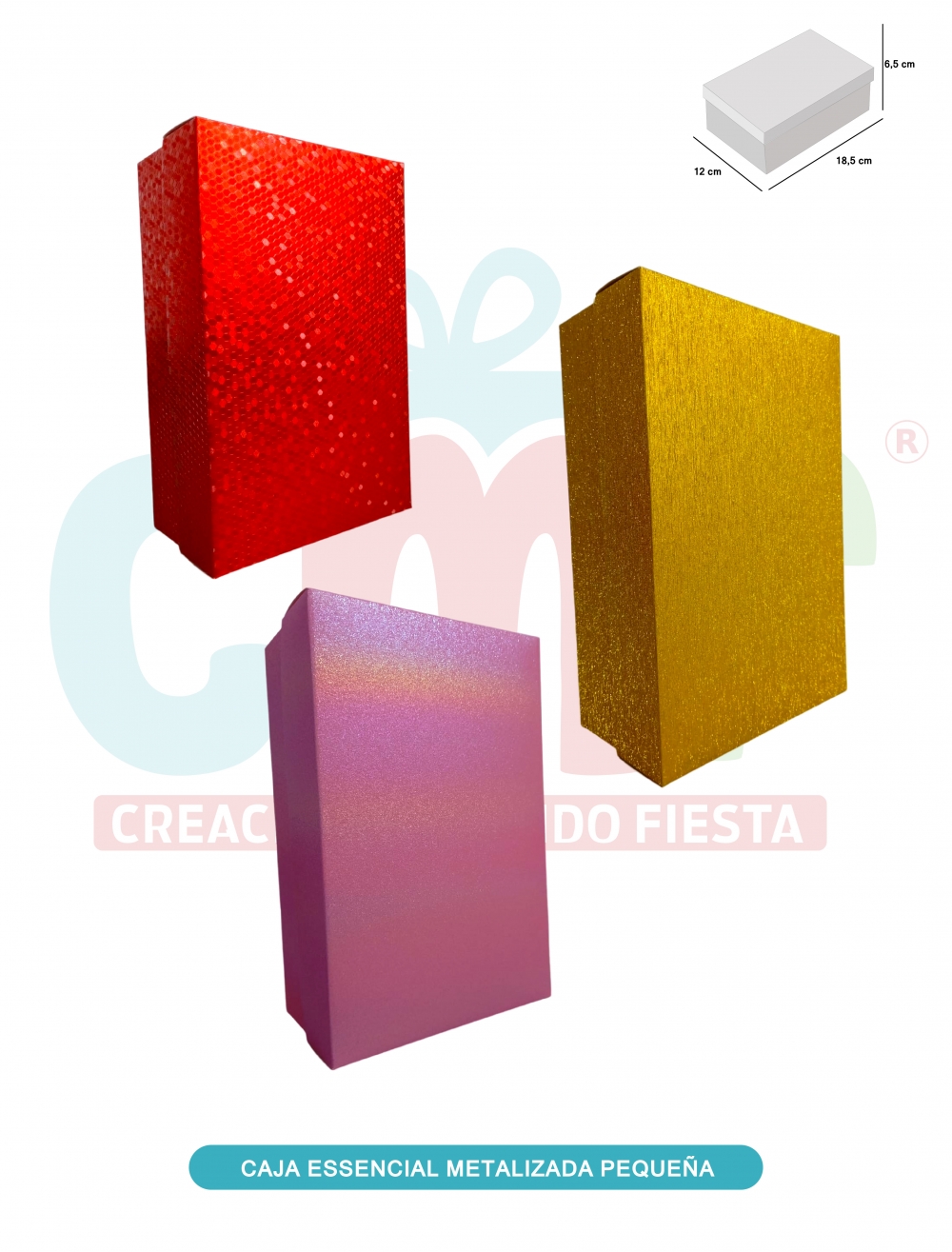 CAJA ESSENCIAL METALIZADA PEQUEÑA SIN VENTANA