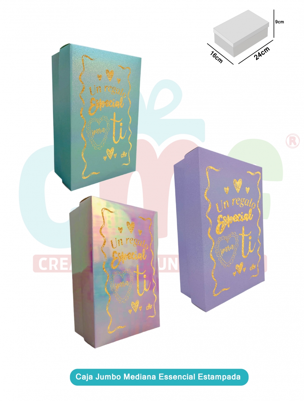 CAJA JUMBO MEDIANA ESSENCIAL ESTAMPADA