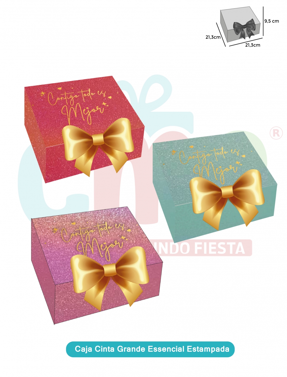 CAJA CINTA GRANDE ESSENCIAL ESTAMPADA