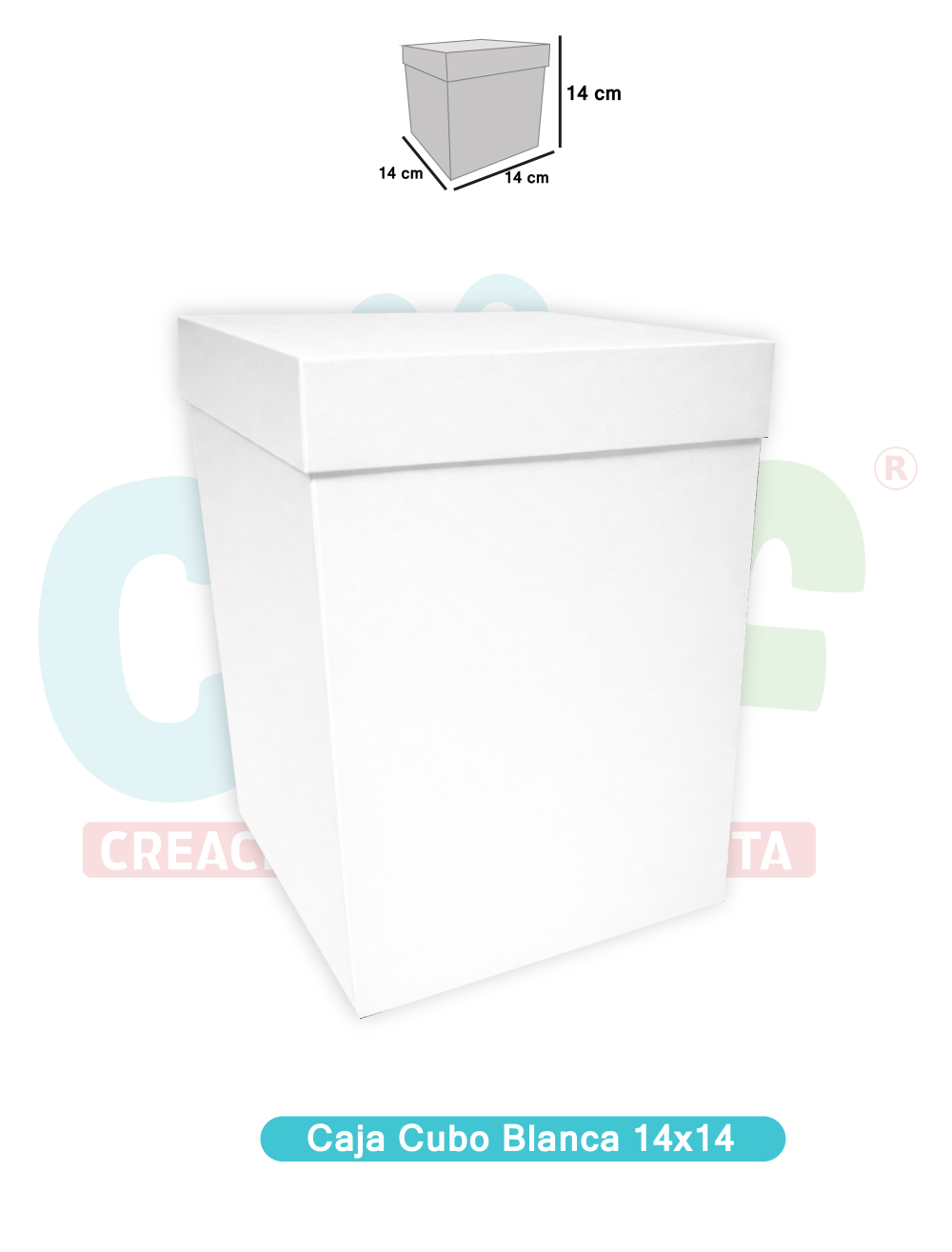 CAJA CUBO 14X14 BLANCA 