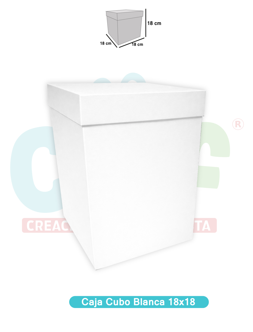 CAJA CUBO 18X18 BLANCA