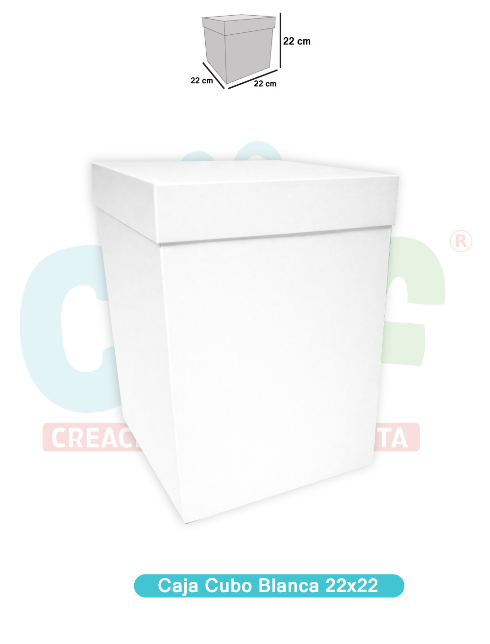 CAJA CUBO 22X22 BLANCA 