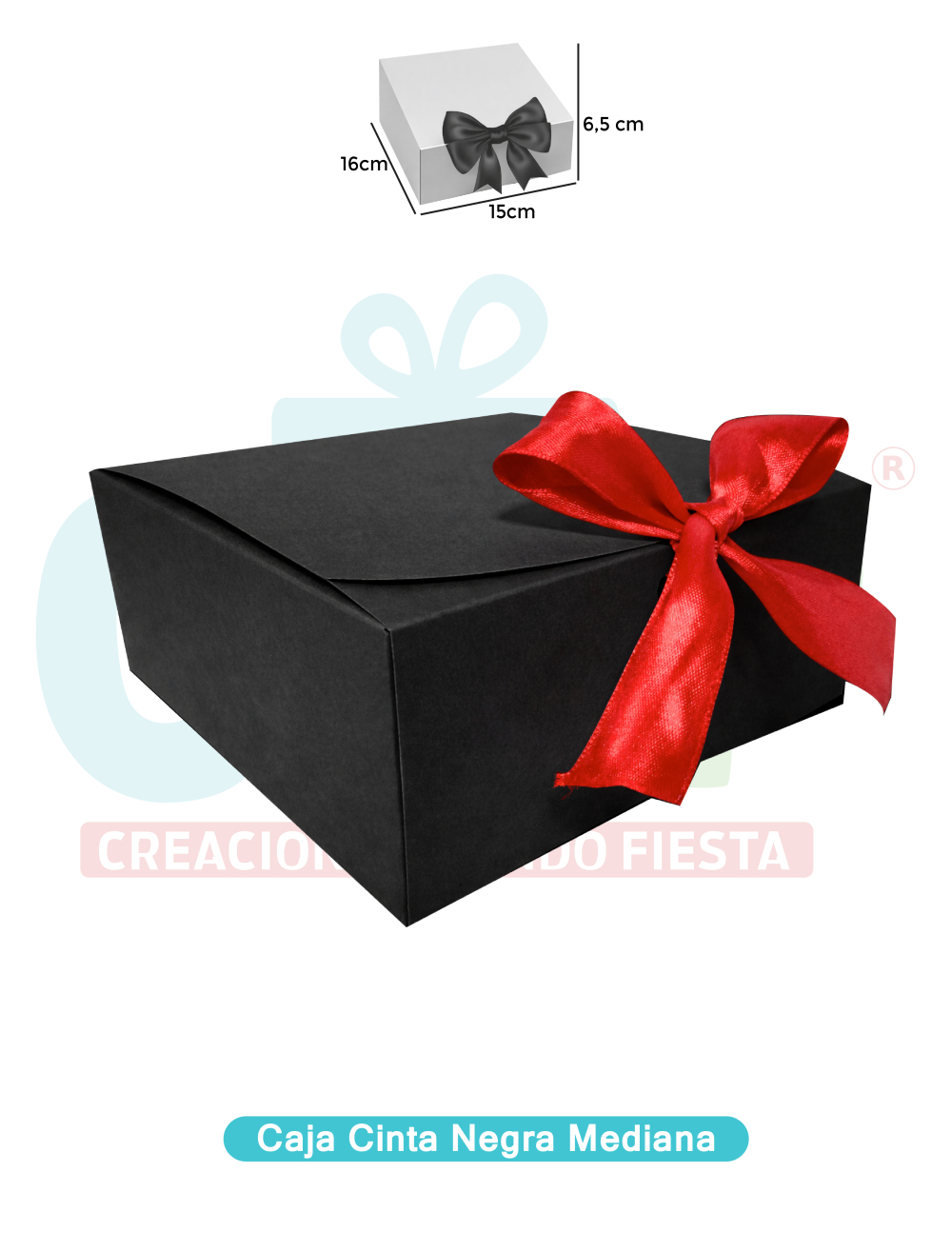 CAJA CINTA MEDIANA NEGRA 