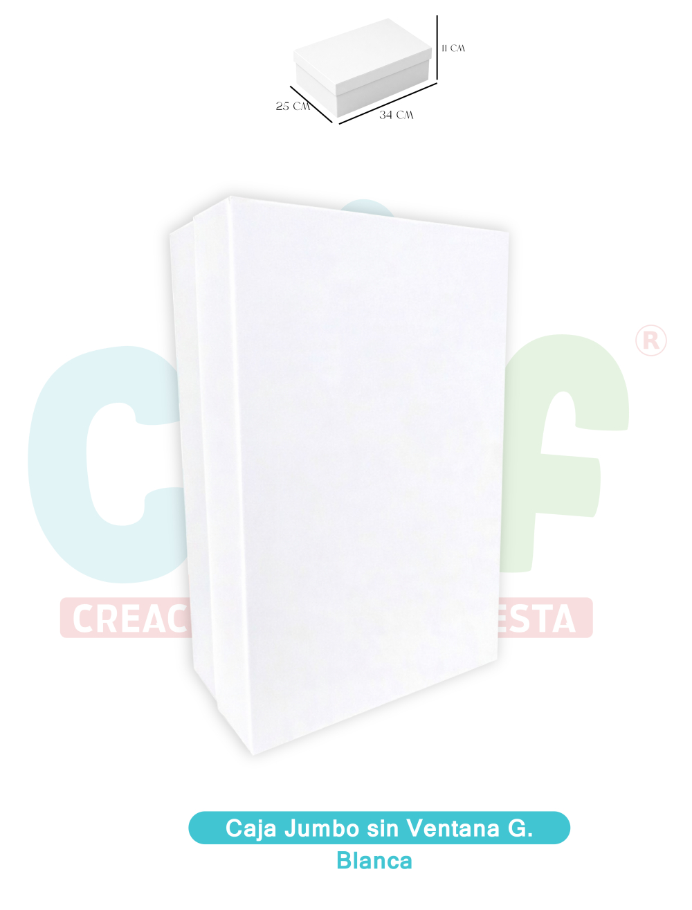 CAJA JUMBO GRANDE SIN VENTANA BLANCA 