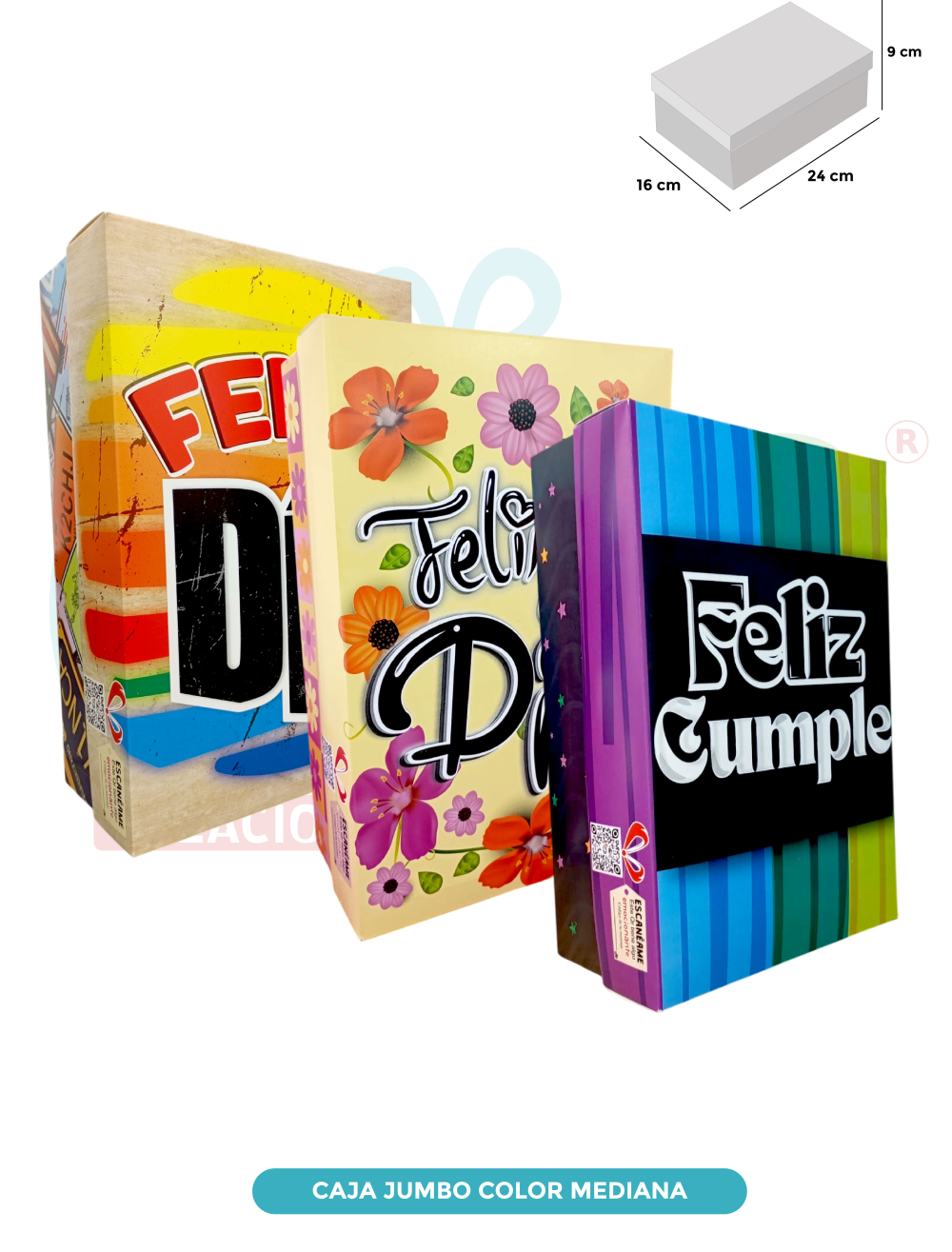 CAJA JUMBO COLOR MEDIANA X6