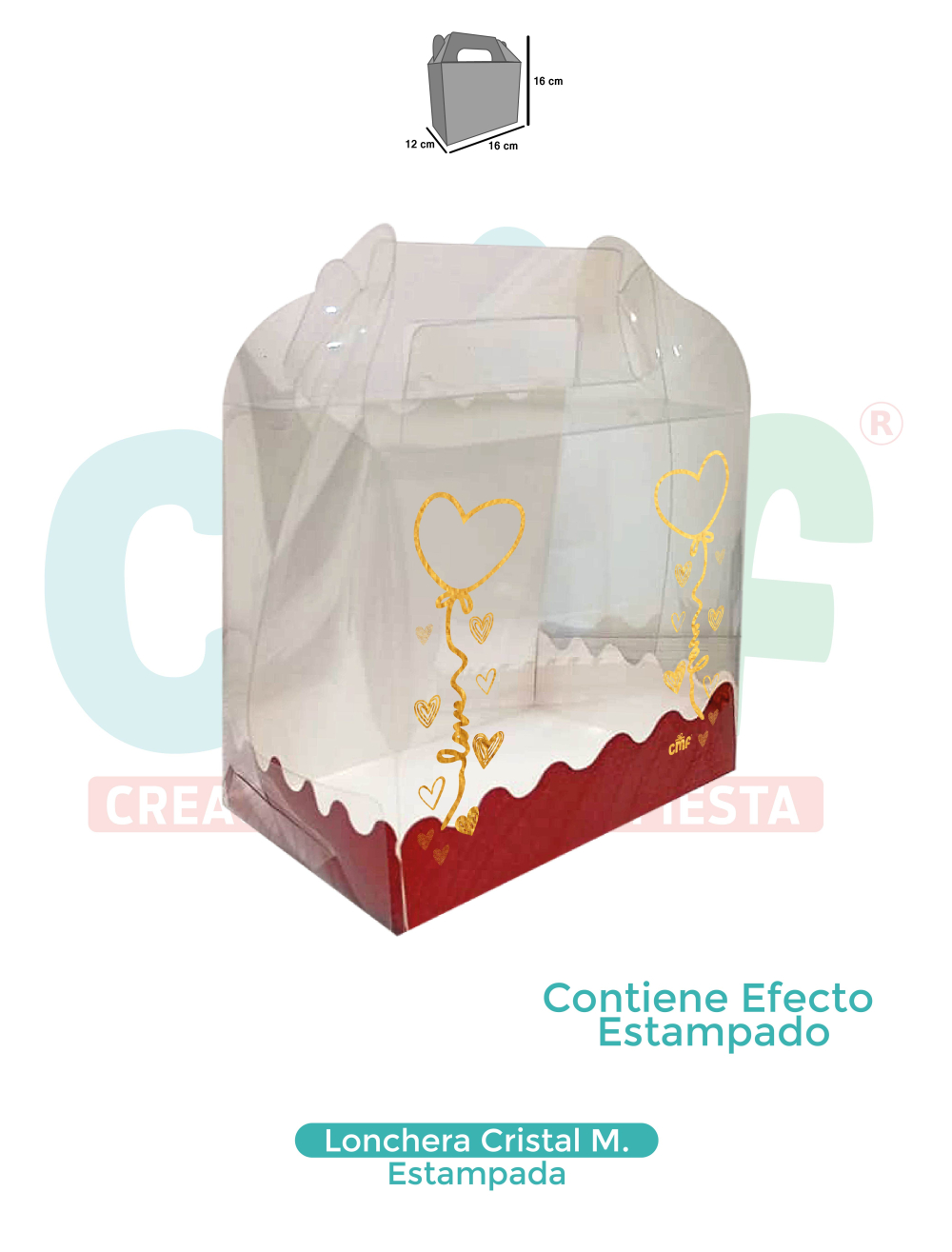 LONCHERA CRISTAL M ESTAMPADA  X4