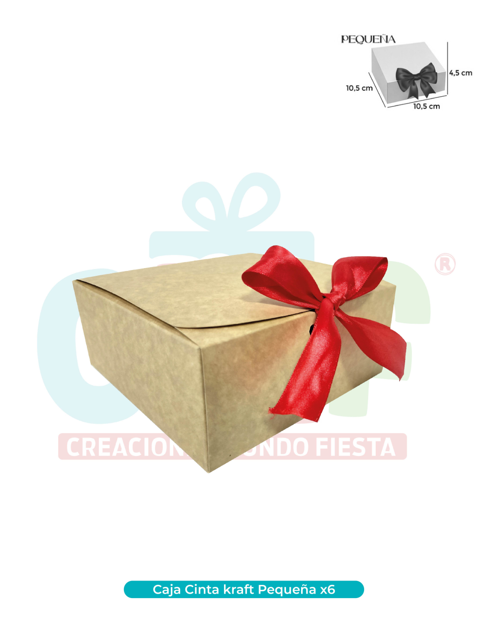 CAJA CINTA PEQUEÑA KRAFT X6