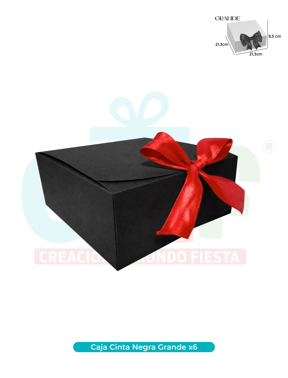CAJA CINTA GRANDE NEGRA X6