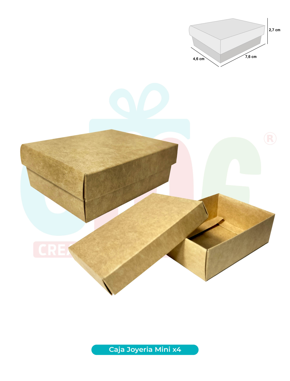 CAJA JOYERIA MINI X 4