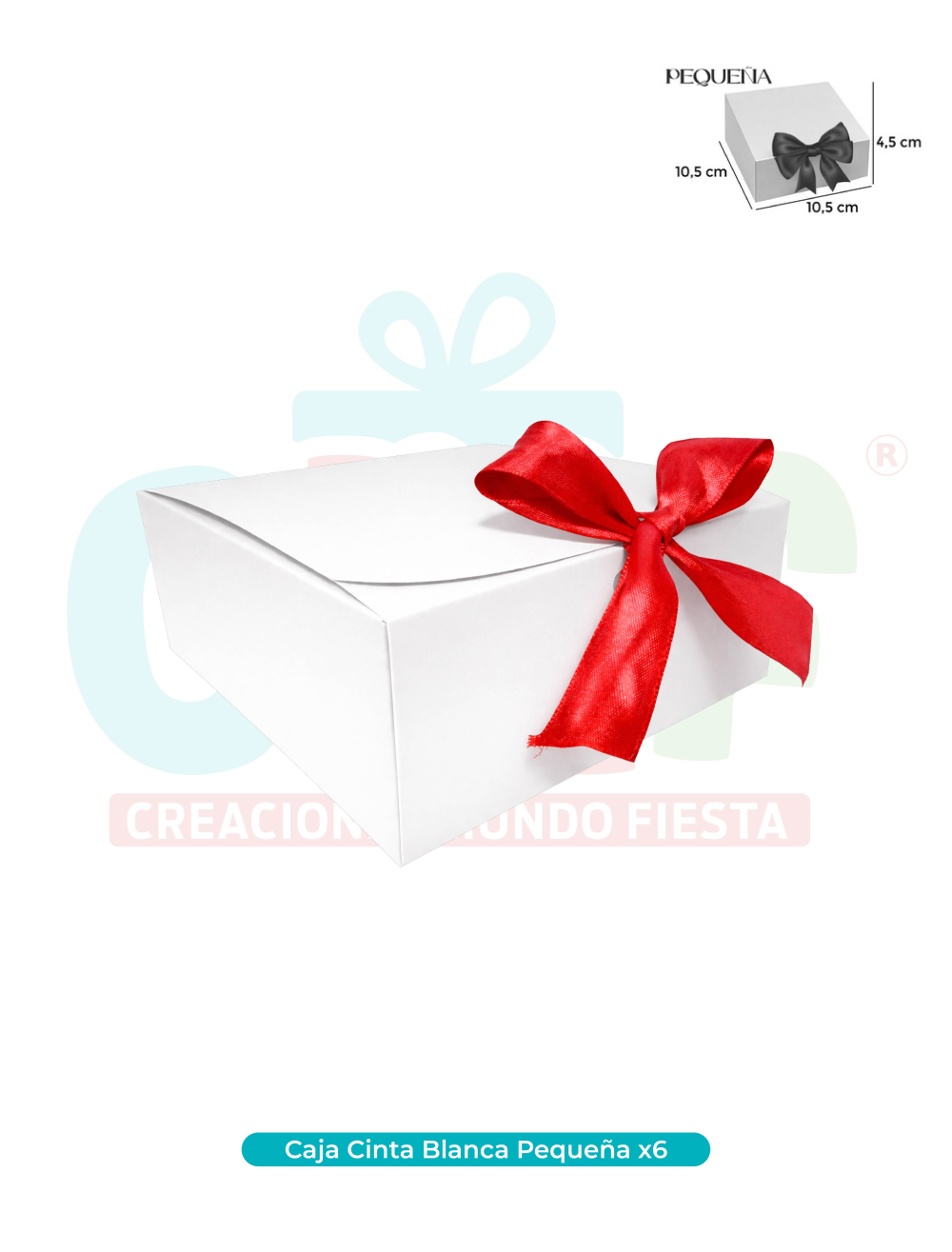 CAJA CINTA PEQUEÑA BLANCO X6