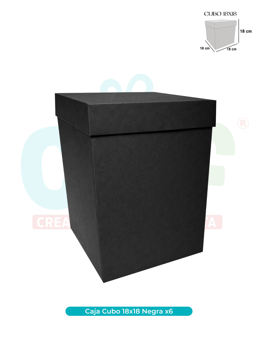 CAJA CUBO 18X18 X6