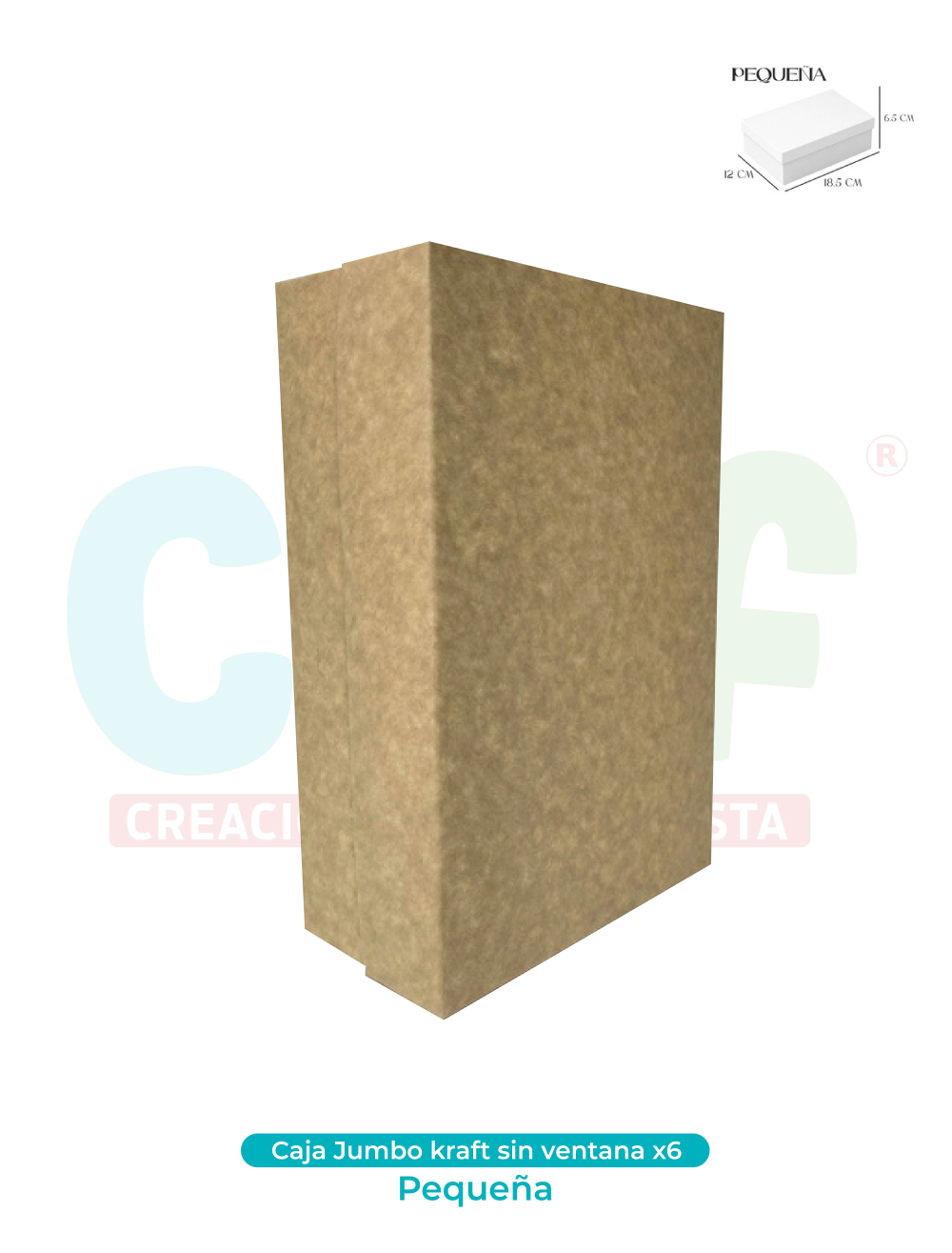 CAJA JUMBO PEQUEÑA SIN VENTANA KRAFT X6 