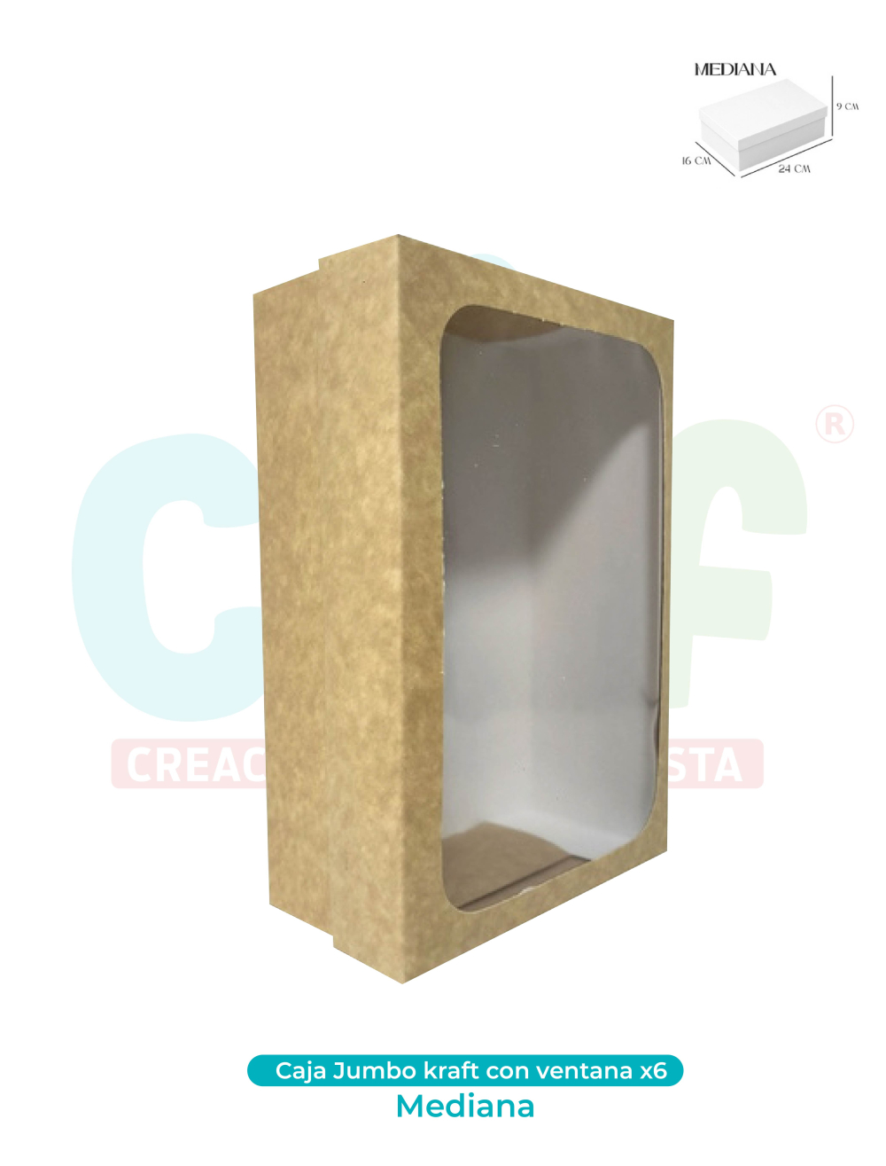 CAJA JUMBO MEDIANA CON VENTANA X6