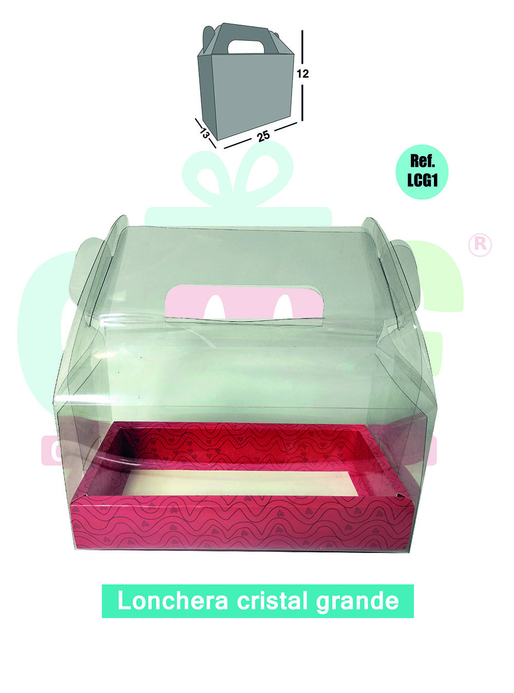 CAJA LONCHERA CRISTAL GRANDE   1