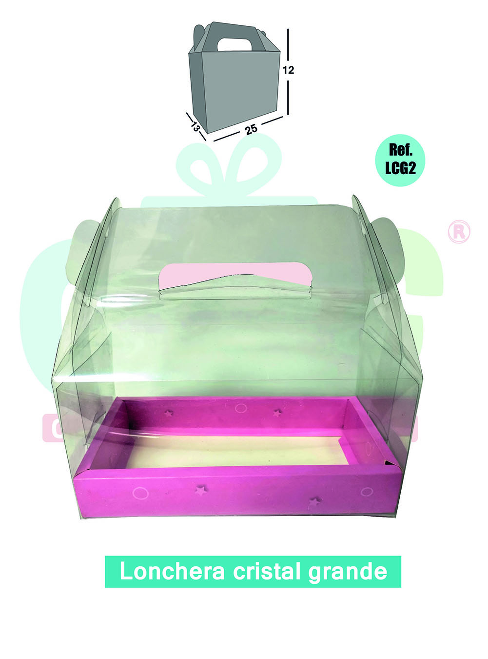 CAJA LONCHERA CRISTAL GRANDE   2