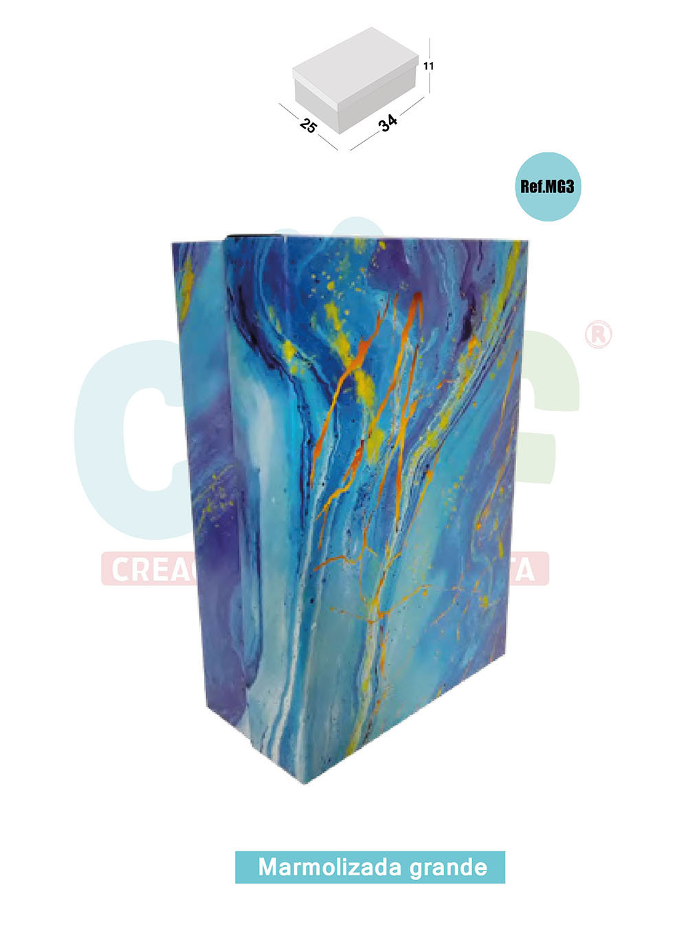 CAJA JUMBO MARMOLIZADA GRANDE  MG3