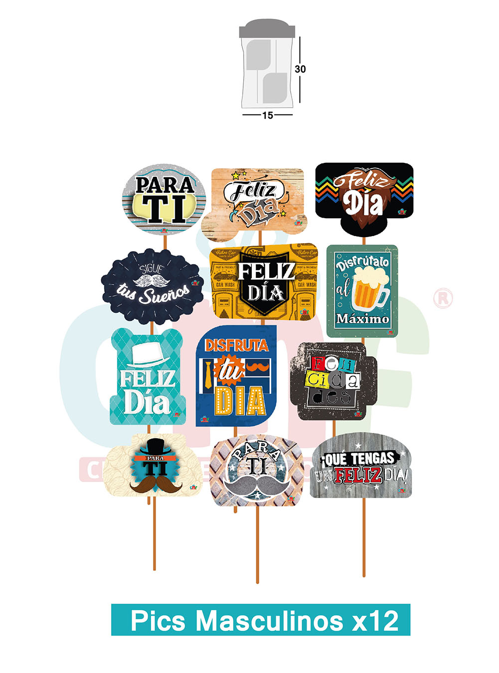 PICS X12  MASCULINOS