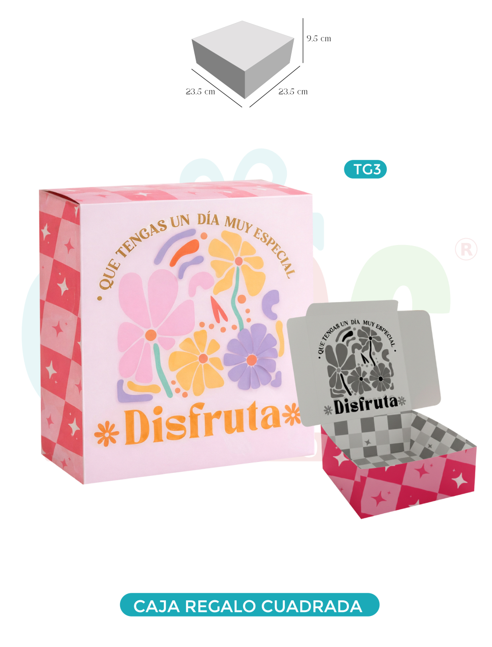  CAJA DE REGALO CUADRADA GRANDE  TG3