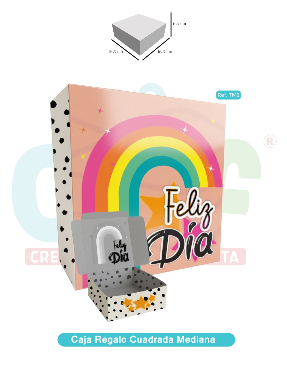 CAJA DE REGALO CUADRADA MEDIANA   TM2