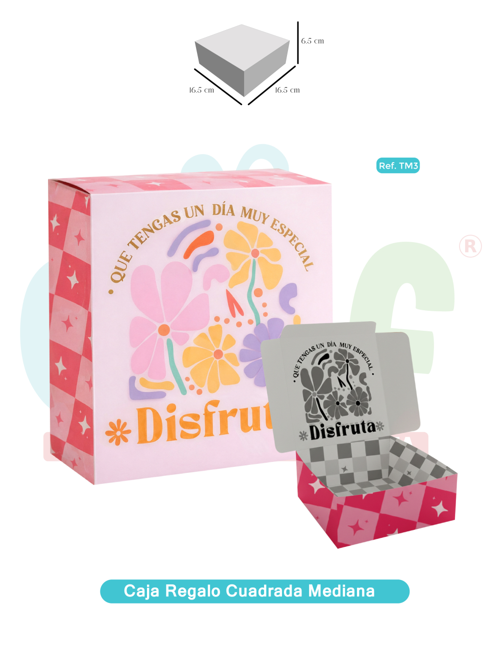 CAJA DE REGALO CUADRADA MEDIANA   TM3