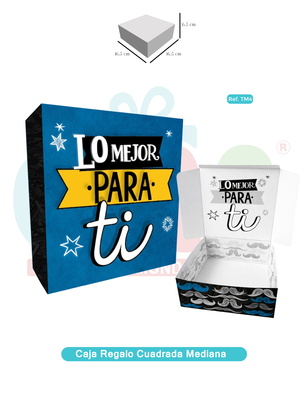 CAJA DE REGALO CUADRADA MEDIANA   TM4