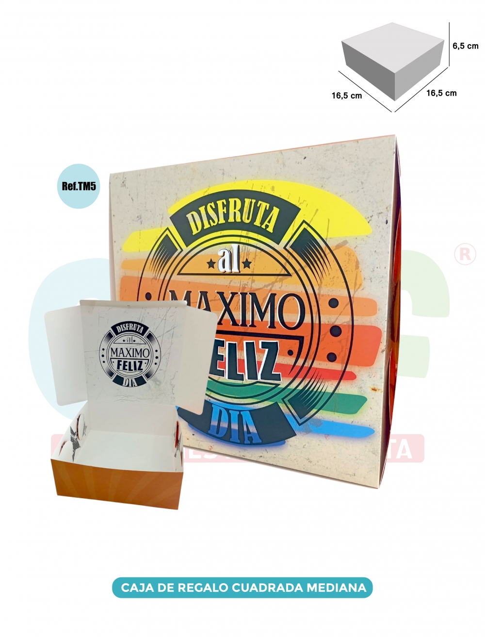 CAJA DE REGALO CUADRADA MEDIANA   TM5