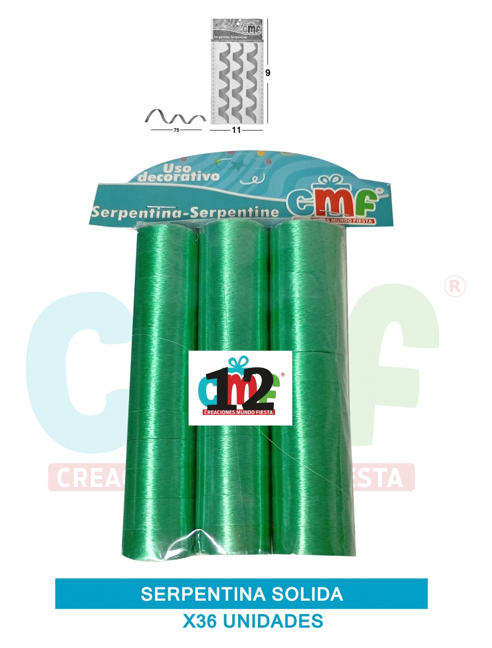 SERPENTINA SOLIDA X 36 UNICOLOR 12