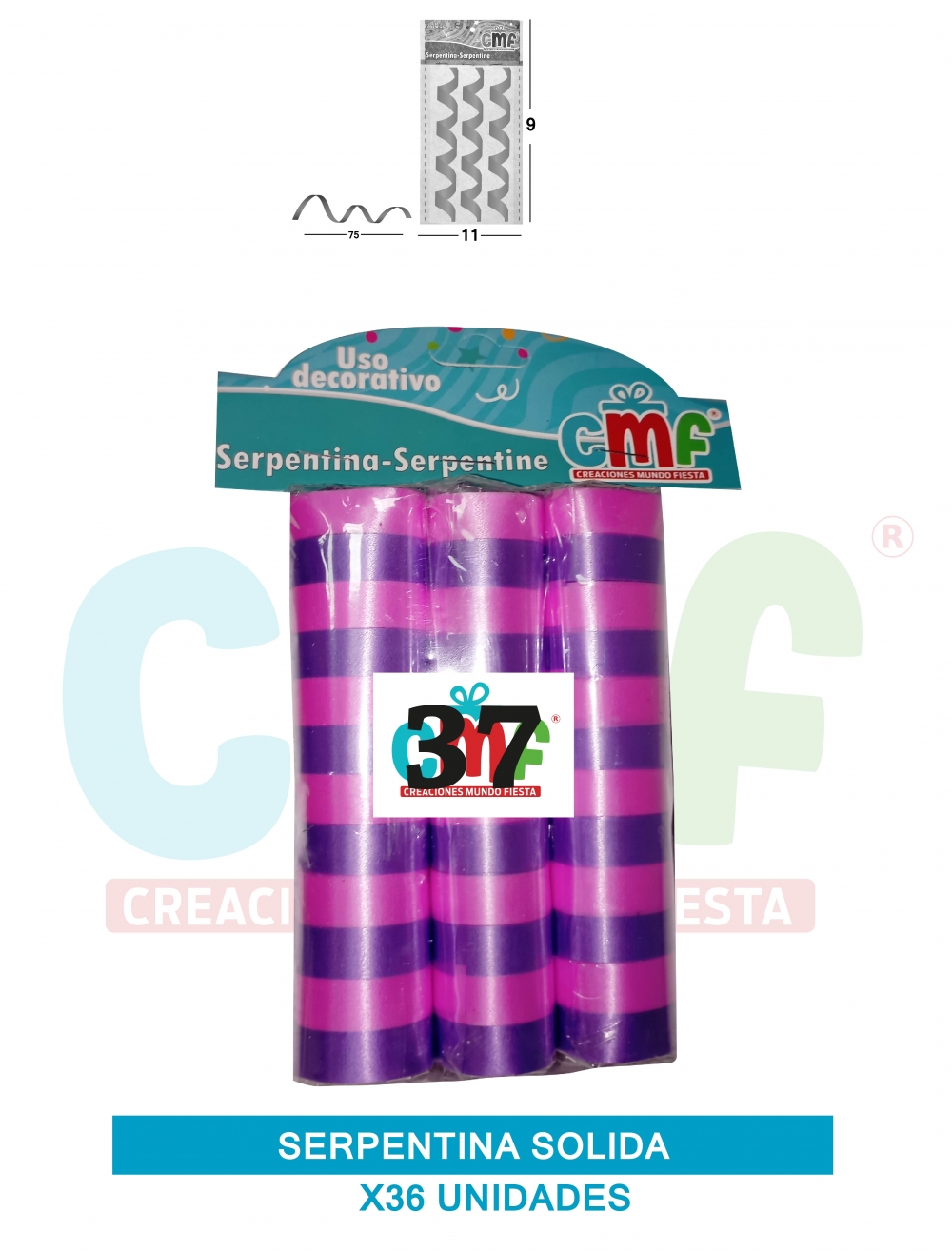 SERPENTINA SOLIDA X 36 BICOLOR B 37