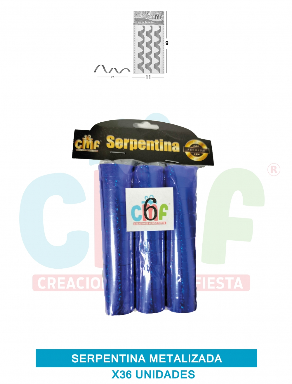 SERPENTINA METALIZADA X36 GRUPO A 6