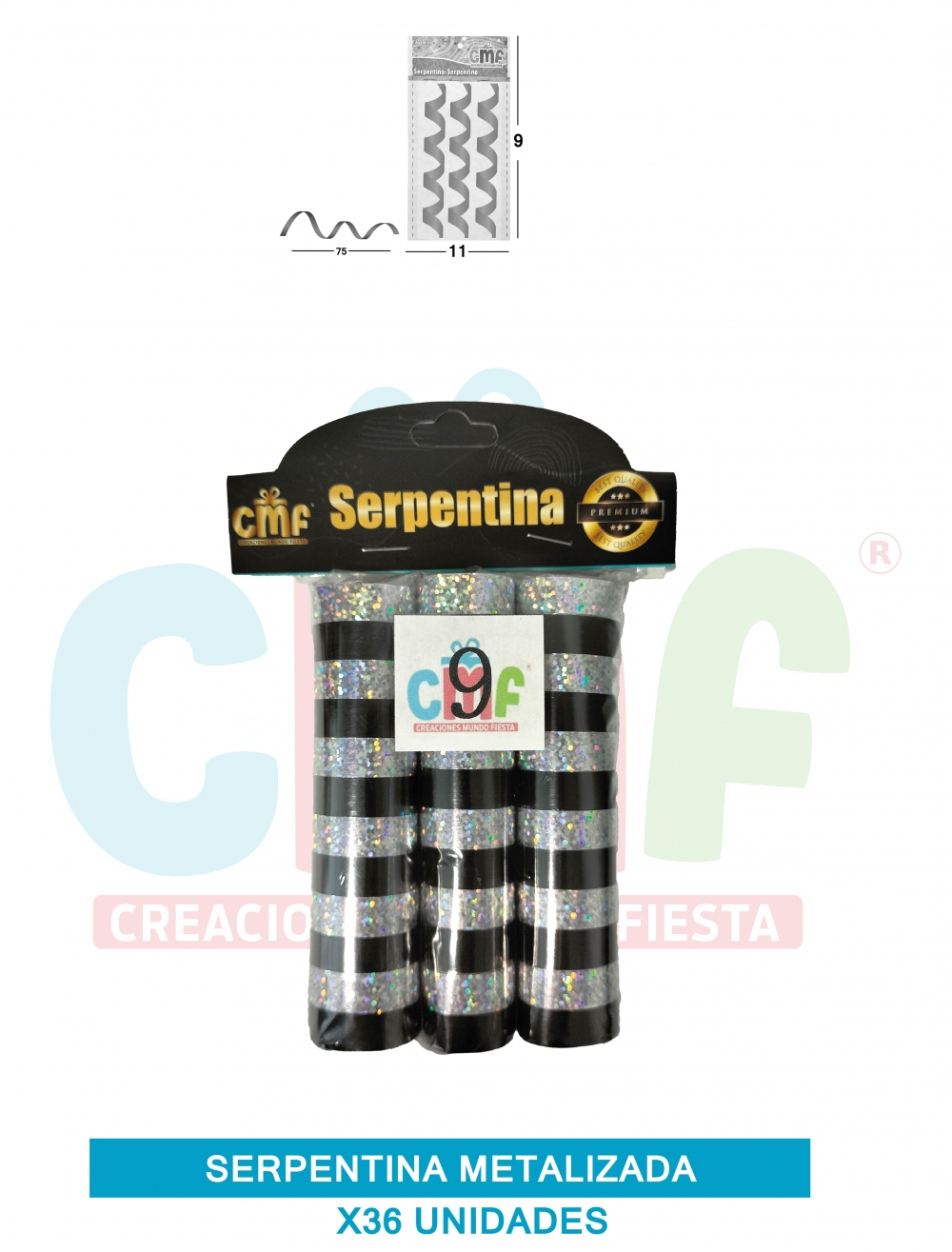 SERPENTINA METALIZADA X36 GRUPO A 9
