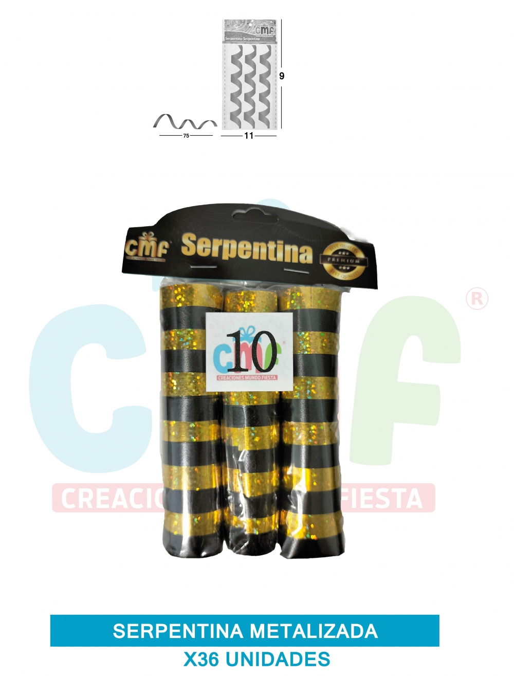 SERPENTINA METALIZADA X36 GRUPO A 10