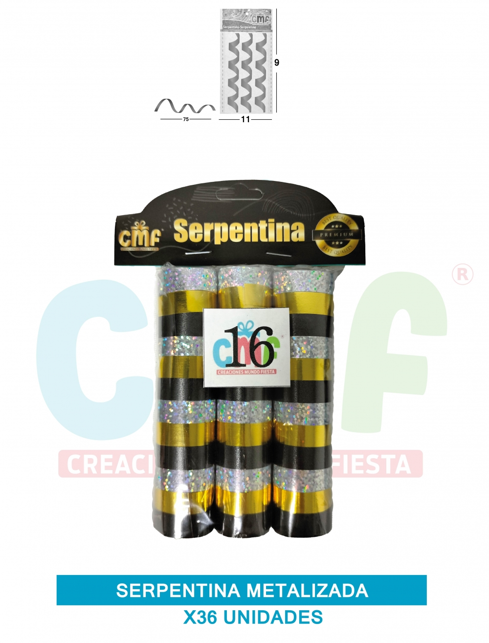 SERPENTINA METALIZADA X36 GRUPO B 16