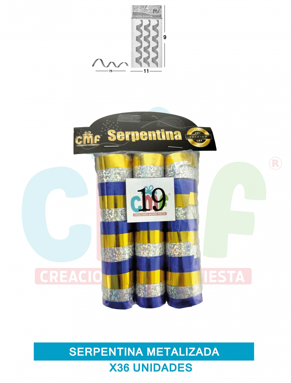 SERPENTINA METALIZADA X36 GRUPO B 19