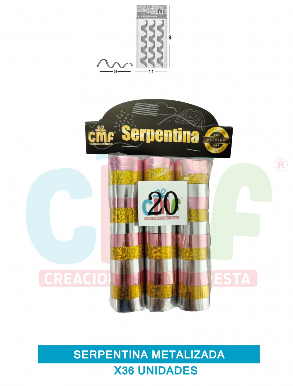 SERPENTINA METALIZADA X36 GRUPO B 20