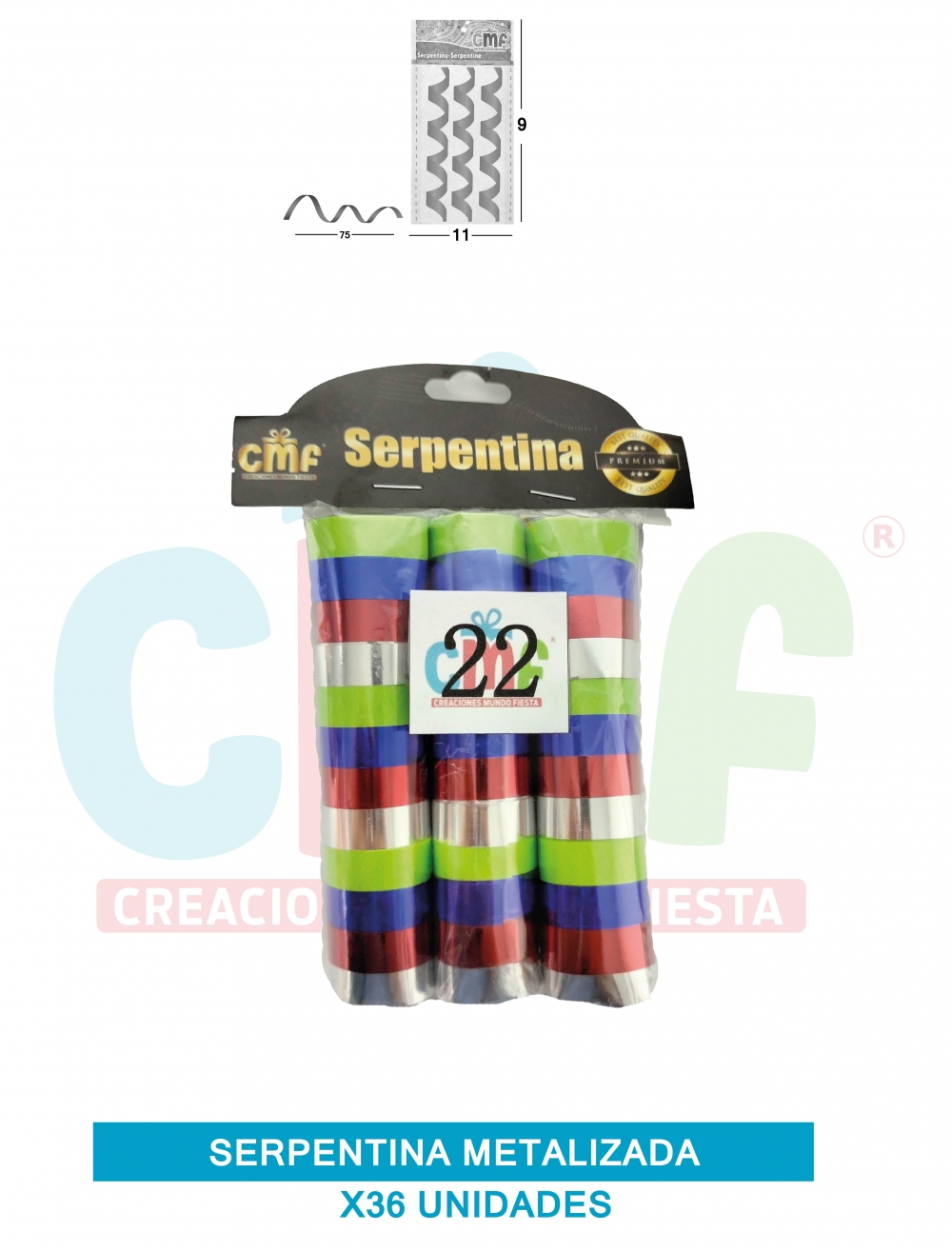 SERPENTINA METALIZADA X36 GRUPO B 22