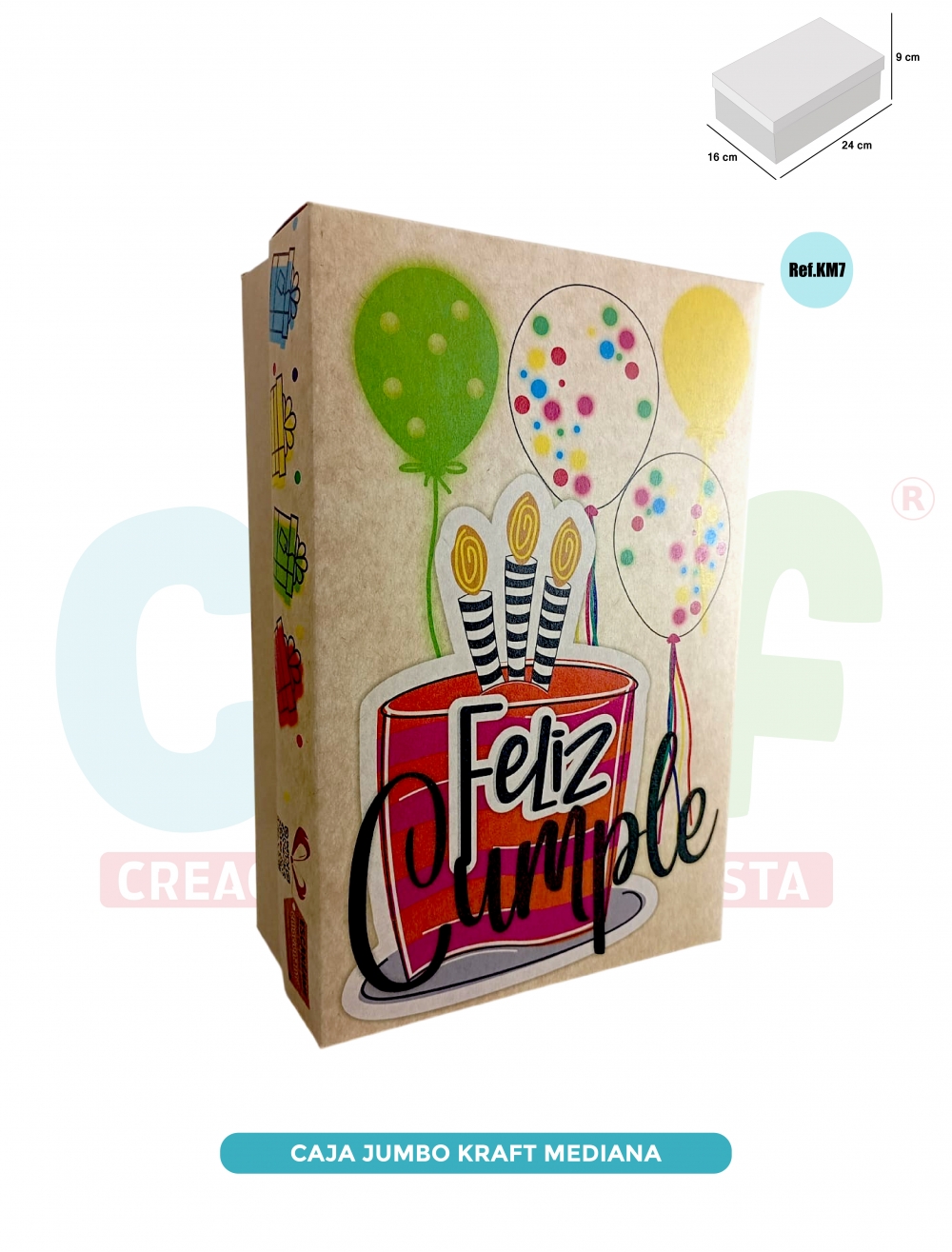CAJA JUMBO KRAFT  COLOR MEDIANA   KM7