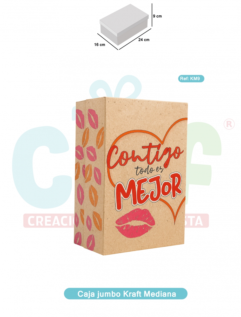 CAJA JUMBO KRAFT  COLOR MEDIANA   KM9