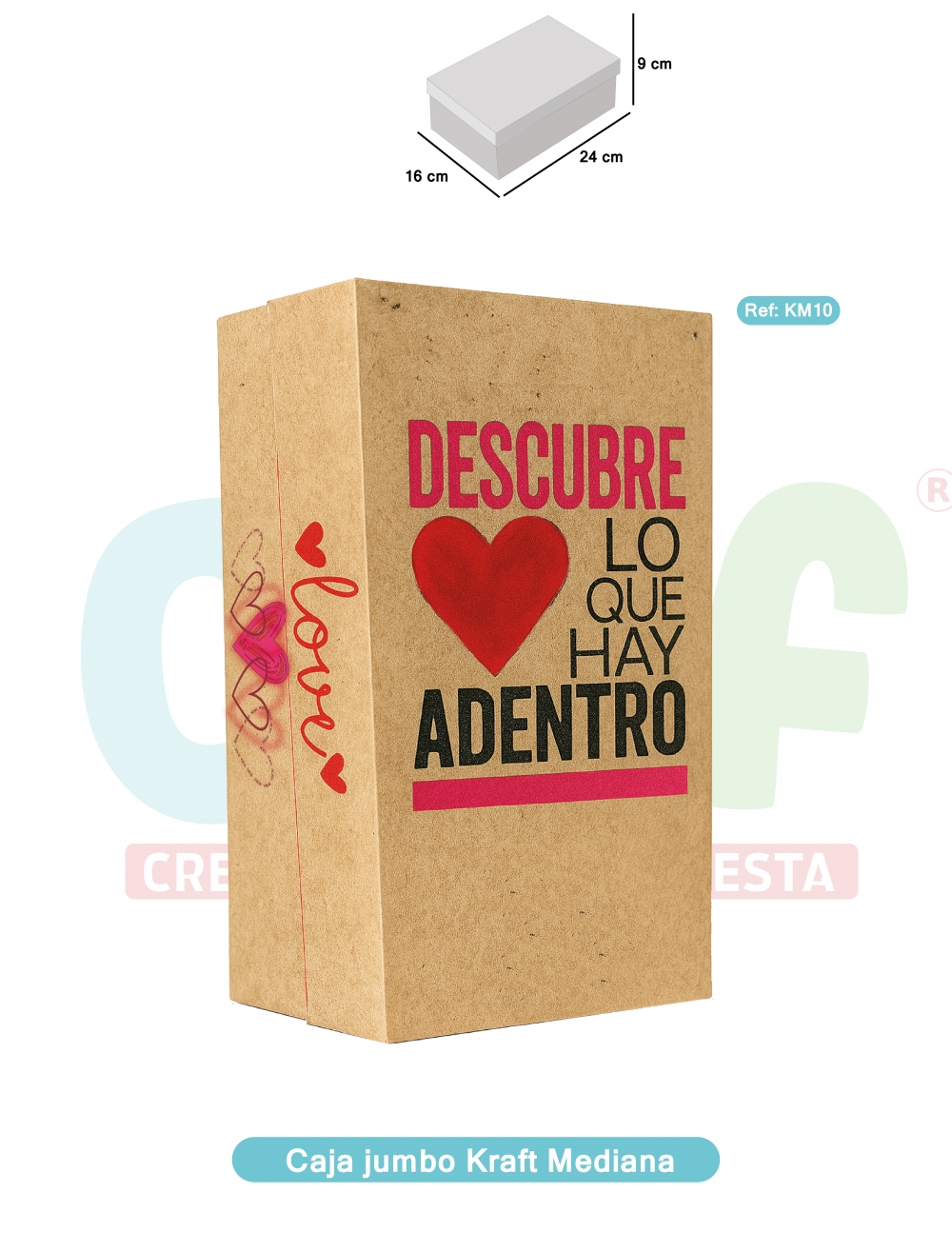 CAJA JUMBO KRAFT  COLOR MEDIANA   KM10