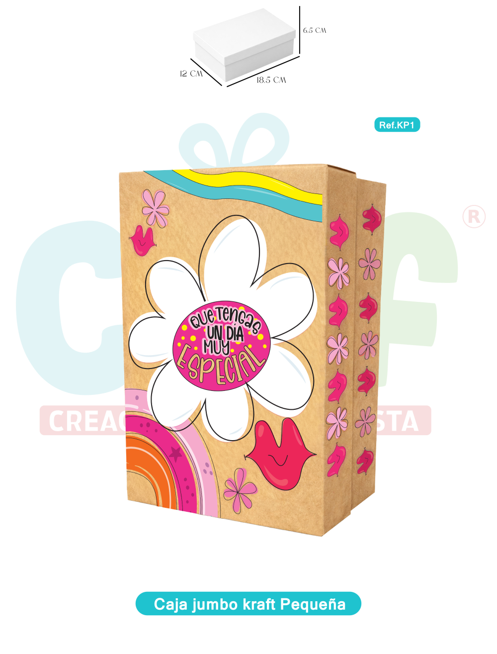 CAJA JUMBO KRAFT COLOR PEQUEÑA  KP1